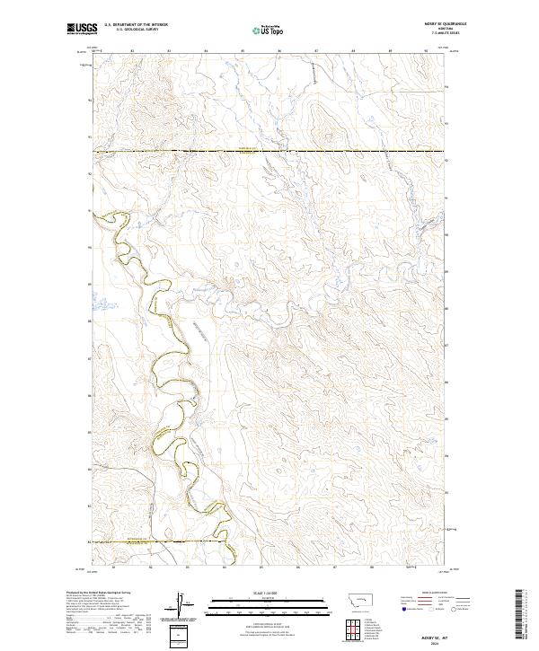 Mosby SE topographic map thumbnail