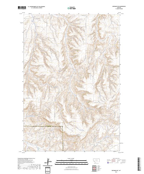 Mossmain SW 2024 topographic map thumbnail