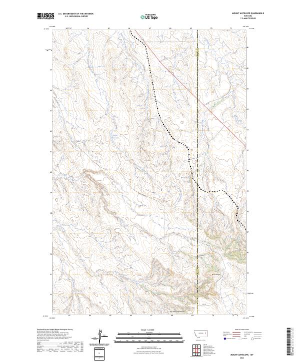 Mount Antelope 2024 topographic map thumbnail