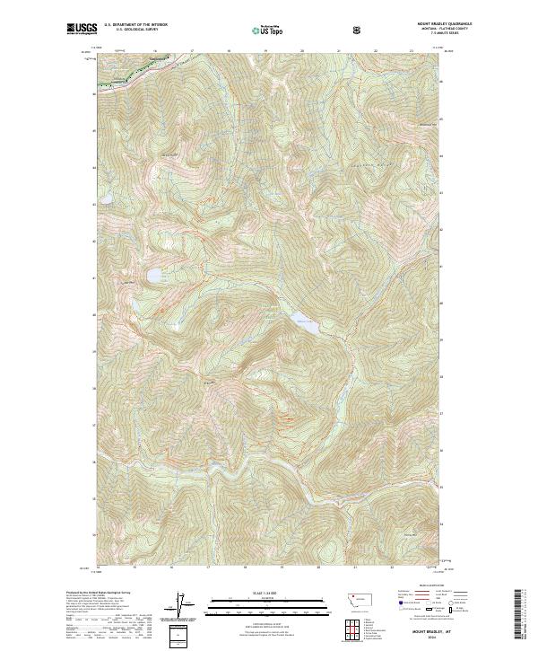 Mount Bradley topographic map thumbnail