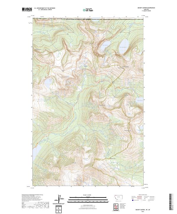 Mount Carter 2024 topographic map thumbnail