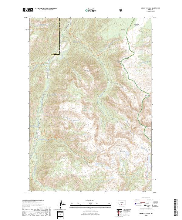 Mount Douglas topographic map thumbnail