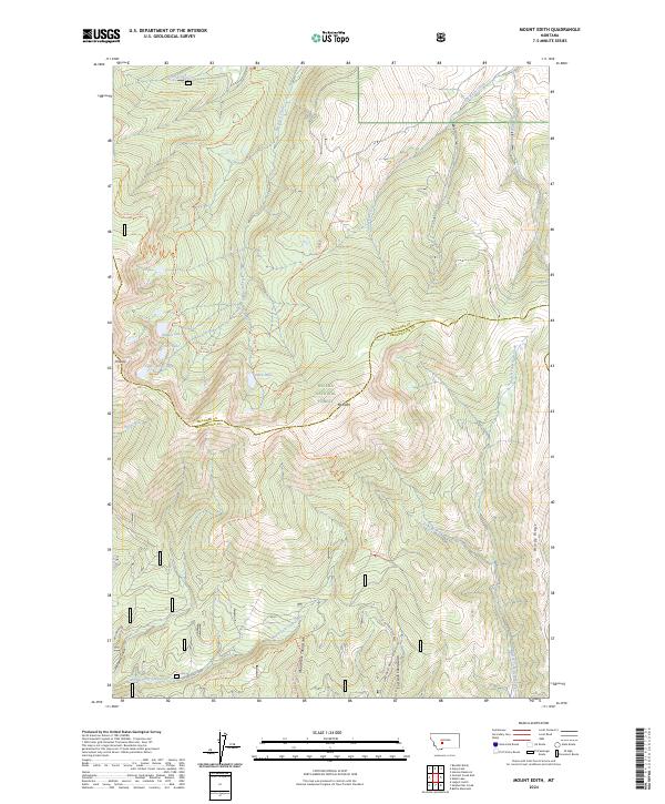 Mount Edith 2024 topographic map thumbnail