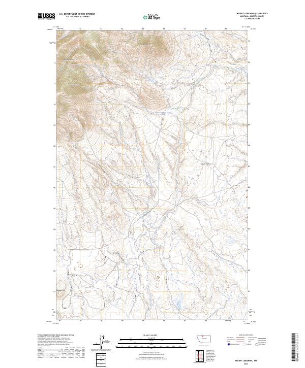 Mount Lebanon topographic map thumbnail