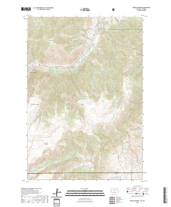 Mount Maurice 2024 topographic map thumbnail