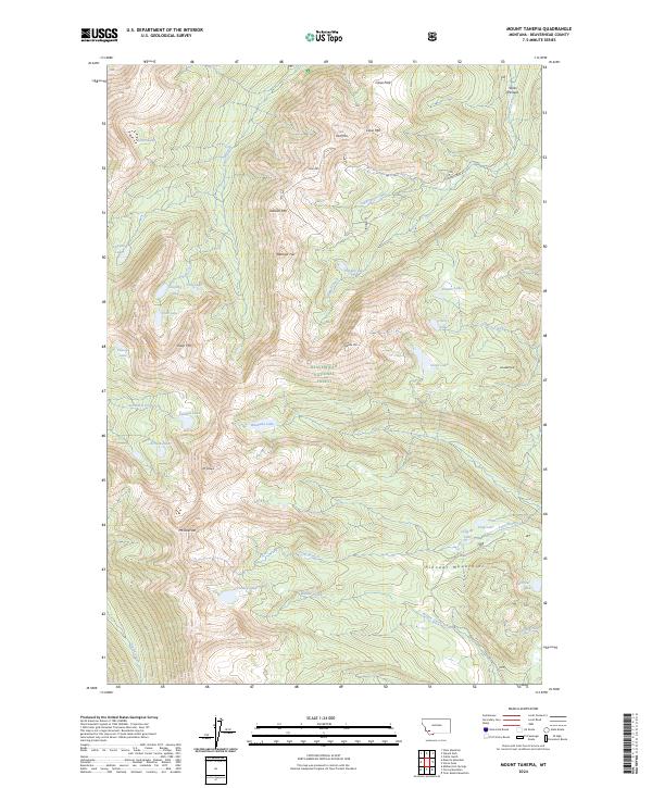 Mount Tahepia topographic map thumbnail