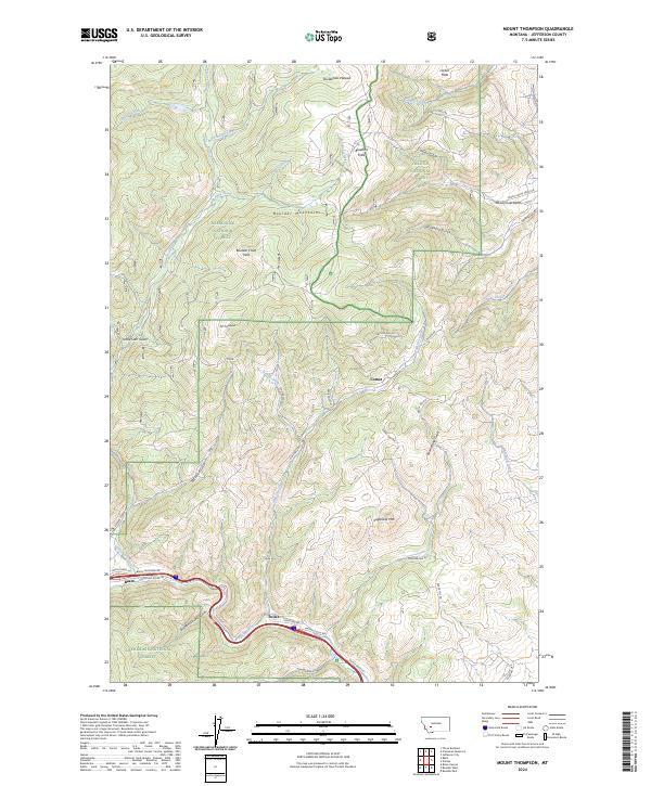 Mount Thompson 2024 topographic map thumbnail