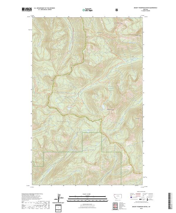 Mount Thompson-Seton topographic map thumbnail