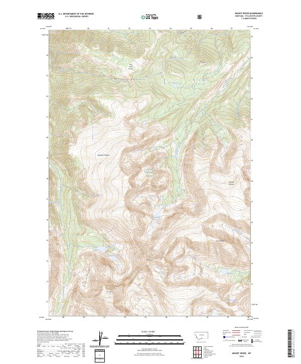 Mount Wood 2024 topographic map thumbnail