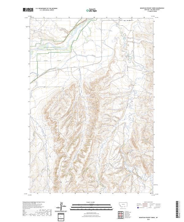 Mountain Pocket Creek topographic map thumbnail