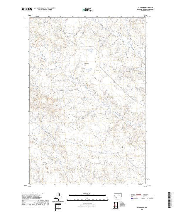 Mud Butte 2024 topographic map thumbnail