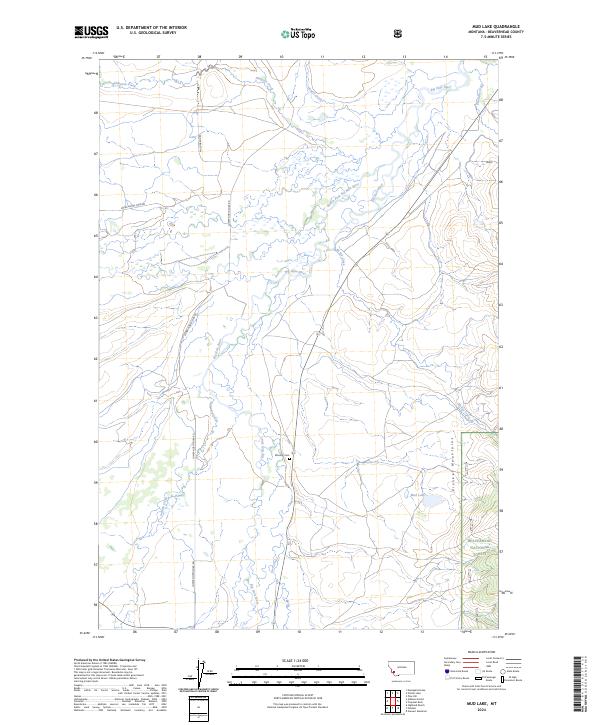 Mud Lake topographic map thumbnail