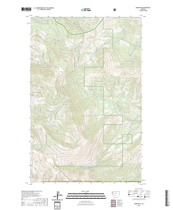 Murr Peak topographic map thumbnail
