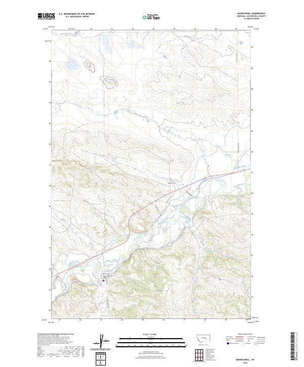 Musselshell 2024 topographic map thumbnail