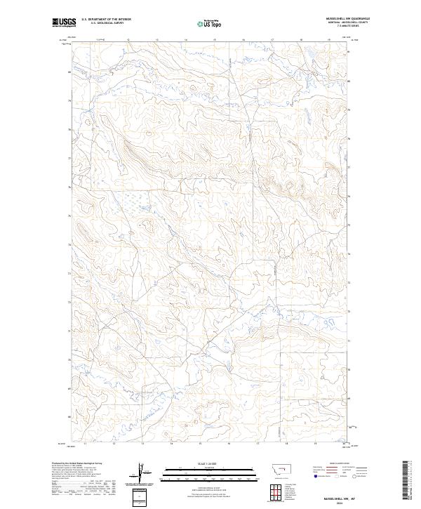 Musselshell NW 2024 topographic map thumbnail
