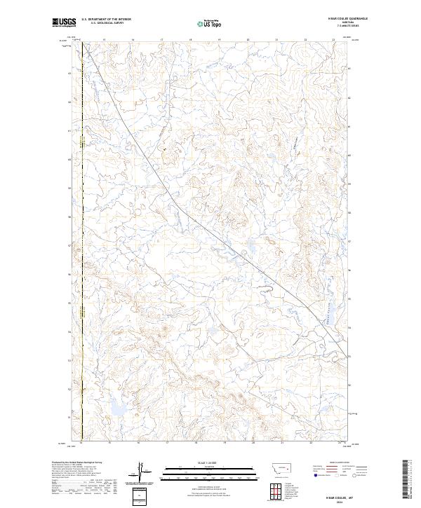 N Bar Coulee topographic map thumbnail