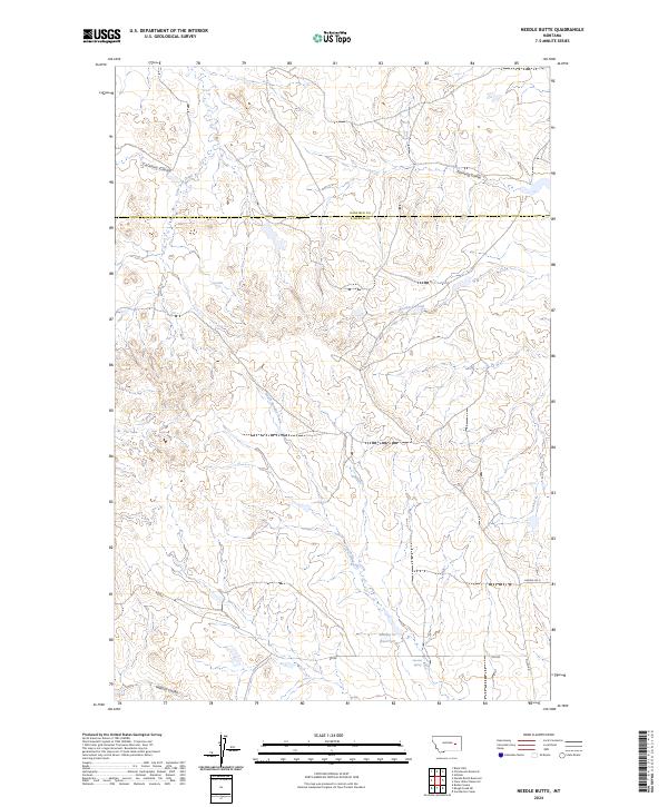 Needle Butte 2024 topographic map thumbnail