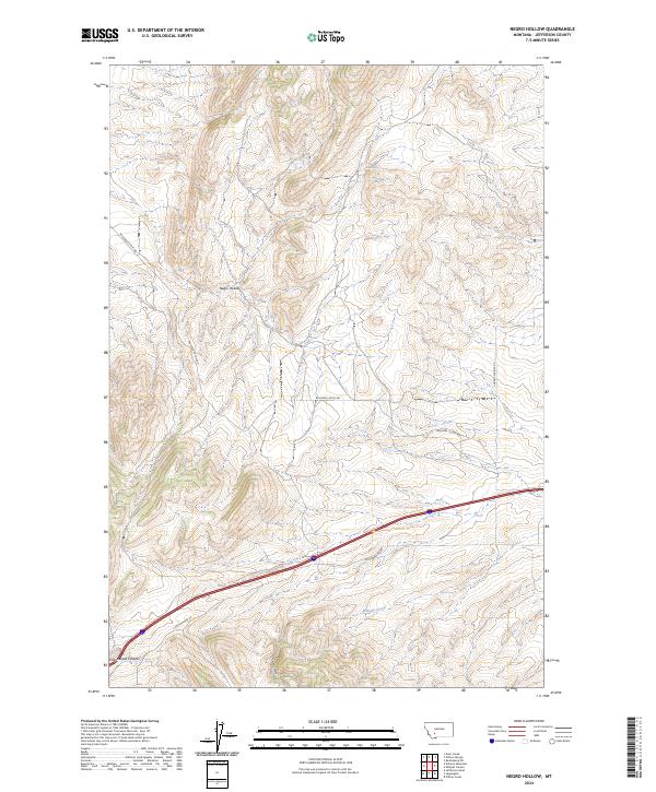 Negro Hollow topographic map thumbnail