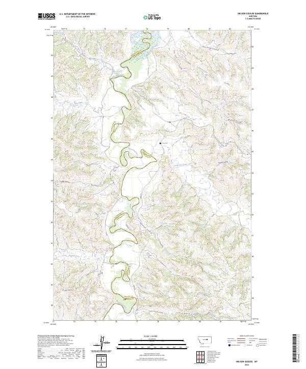 Nelson Coulee 2024 topographic map thumbnail