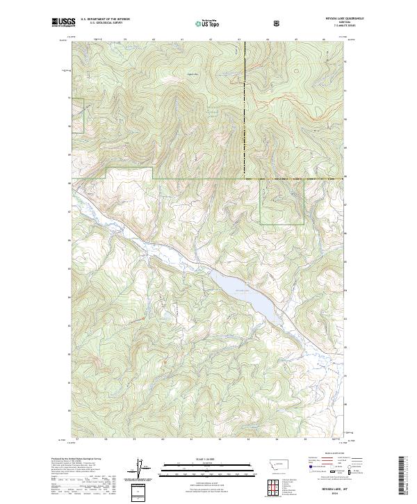 Nevada Lake topographic map thumbnail