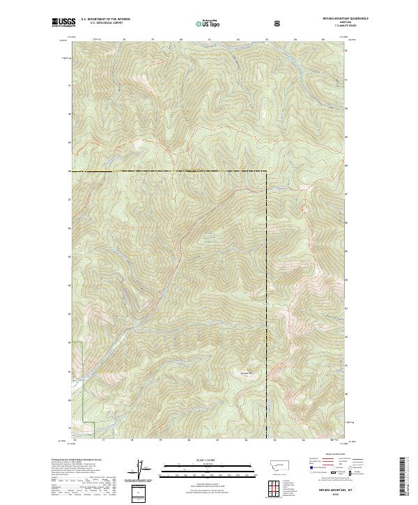 Nevada Mountain 2024 topographic map thumbnail