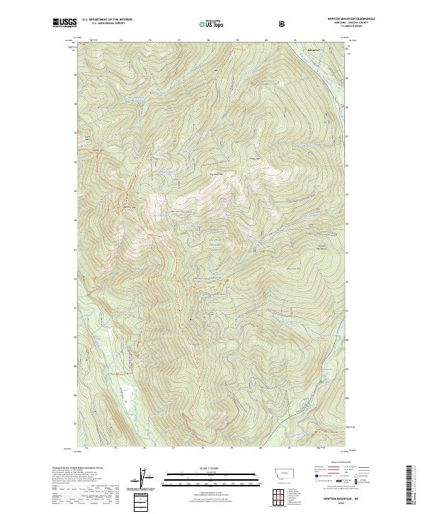Newton Mountain 2024 topographic map thumbnail