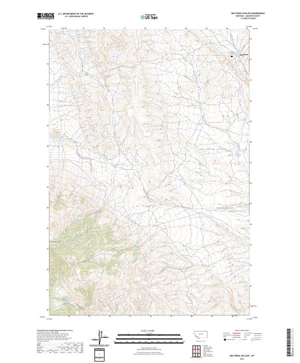 Nez Perce Hollow topographic map thumbnail
