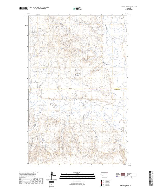 Nielsen Coulee topographic map thumbnail