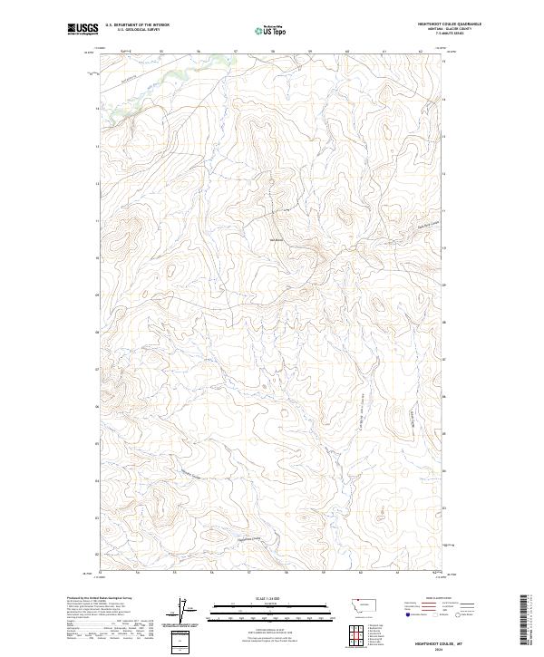 Nightshoot Coulee topographic map thumbnail