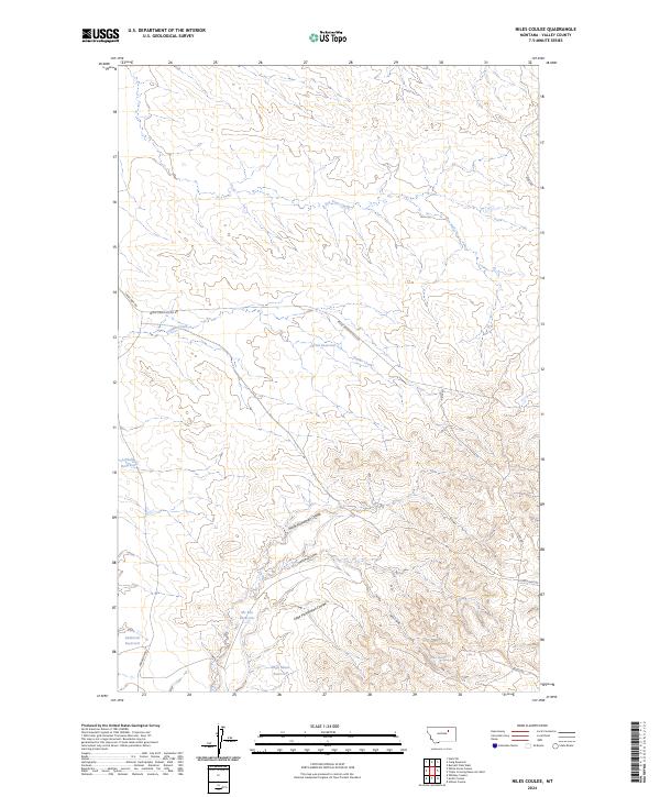 Niles Coulee topographic map thumbnail