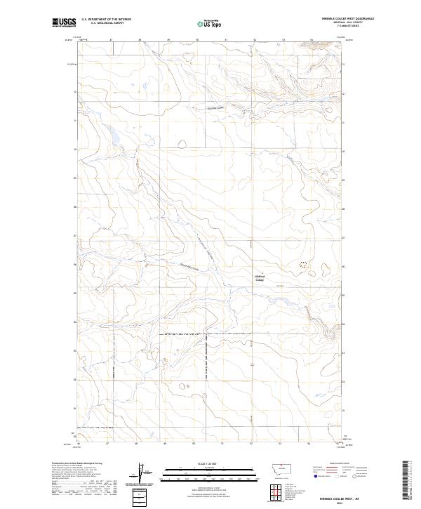 Ninemile Coulee West topographic map thumbnail