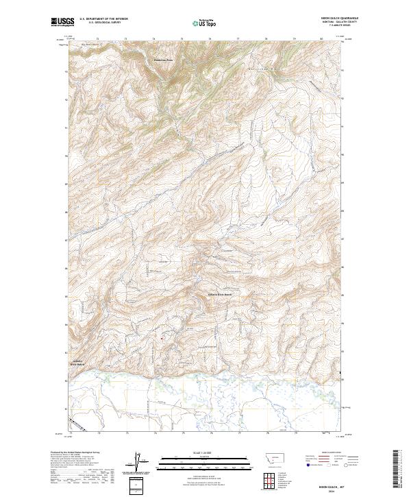 Nixon Gulch topographic map thumbnail