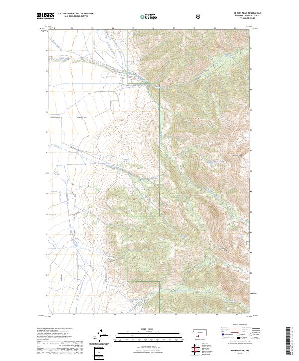 No Man Peak topographic map thumbnail