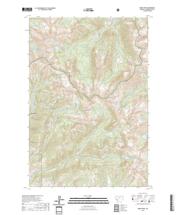 Noble Peak topographic map thumbnail