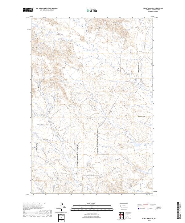 Noble Reservoir topographic map thumbnail