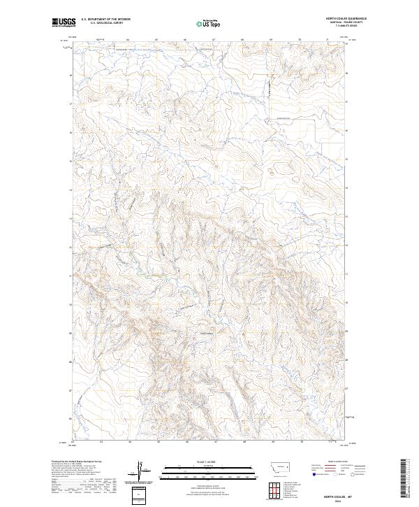 North Coulee topographic map thumbnail