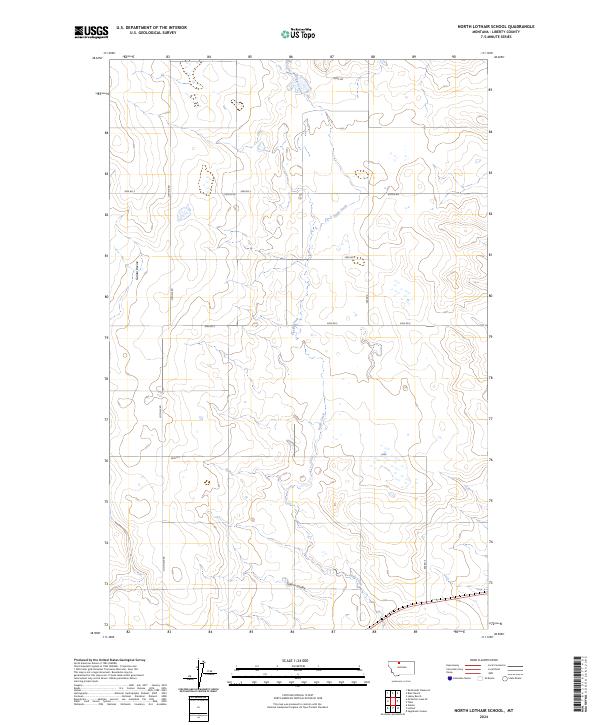 North Lothair School topographic map thumbnail