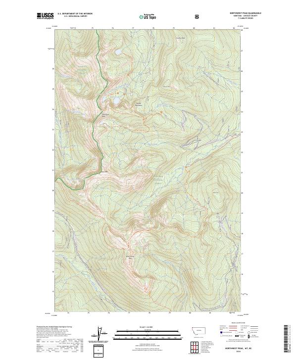 Northwest Peak topographic map thumbnail