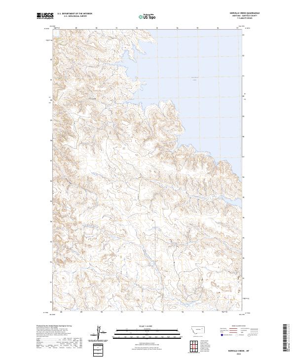 Norville Creek topographic map thumbnail