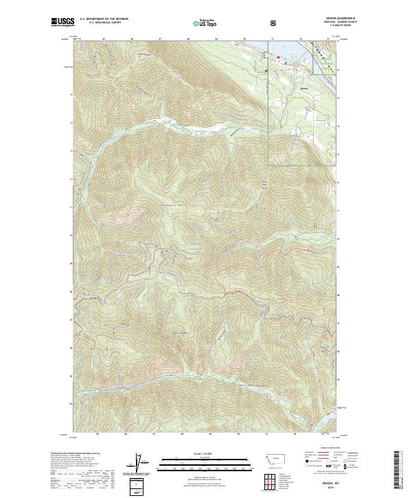 Noxon topographic map thumbnail