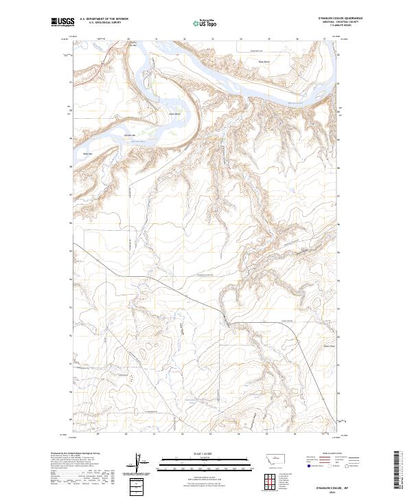 O'Hanlon Coulee topographic map thumbnail
