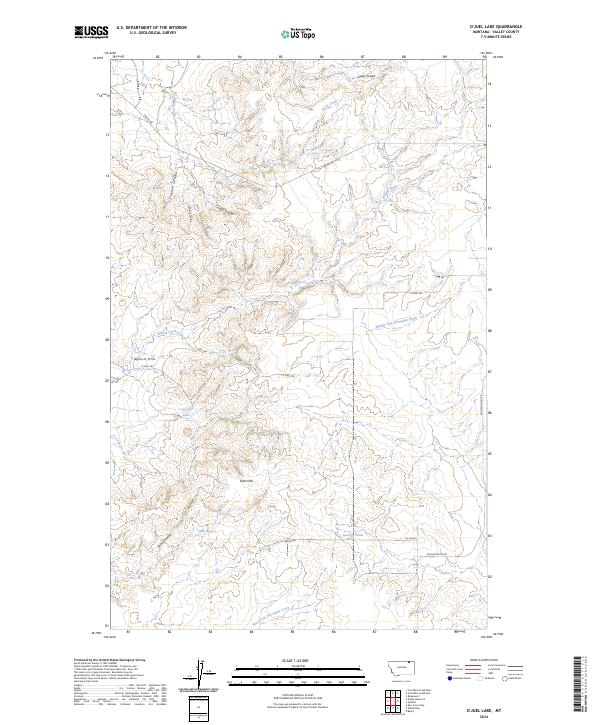 O'Juel Lake topographic map thumbnail