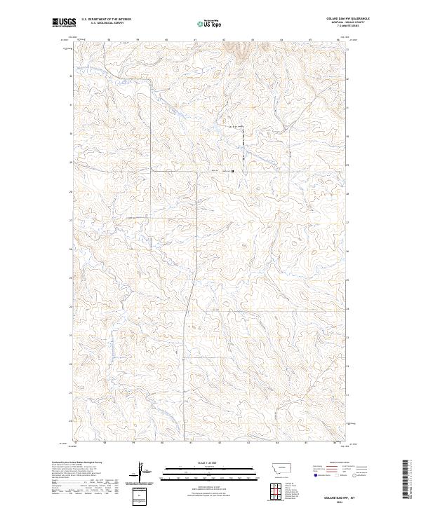 Odland Dam NW topographic map thumbnail
