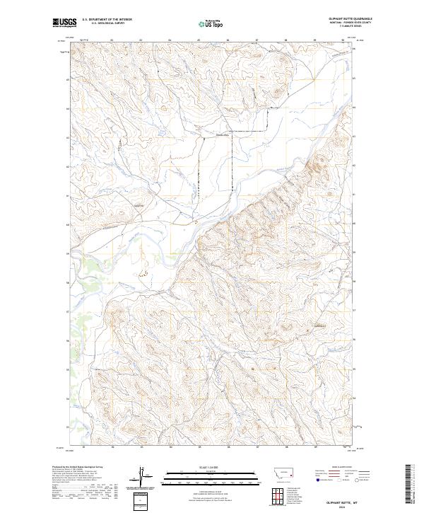 Oliphant Butte 2024 topographic map thumbnail