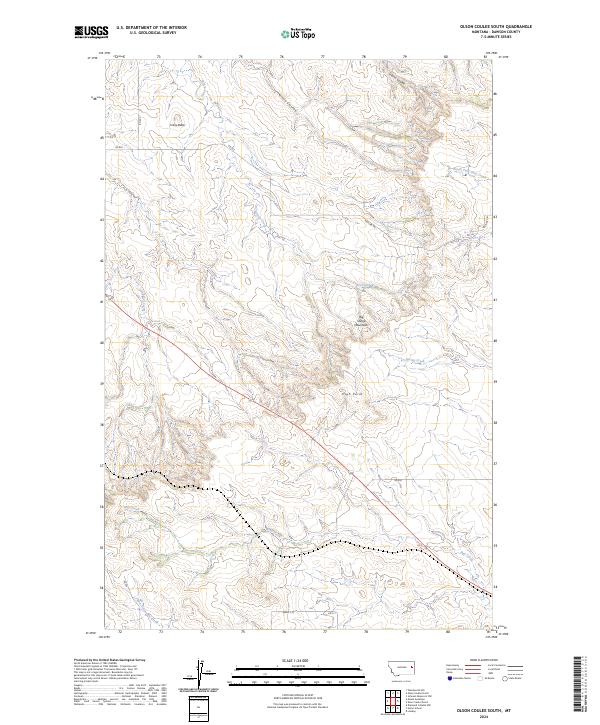 Olson Coulee South topographic map thumbnail