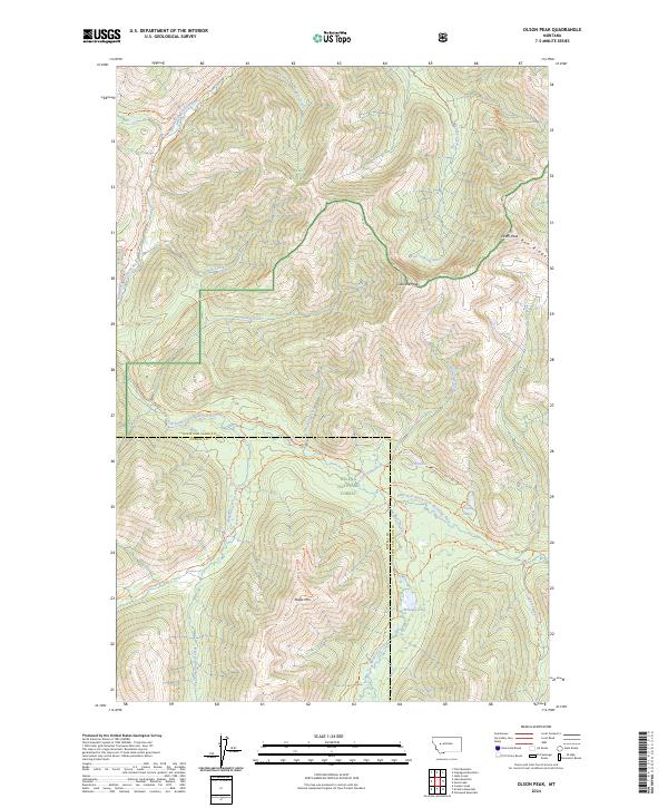 Olson Peak topographic map thumbnail