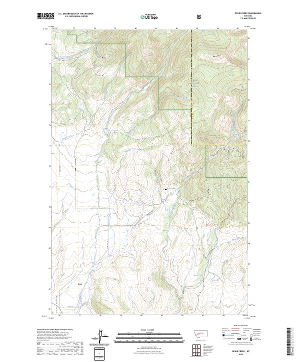 Ophir Creek topographic map thumbnail