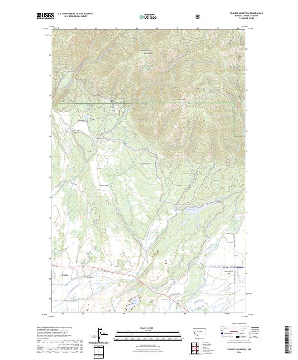 Ovando Mountain 2024 topographic map thumbnail