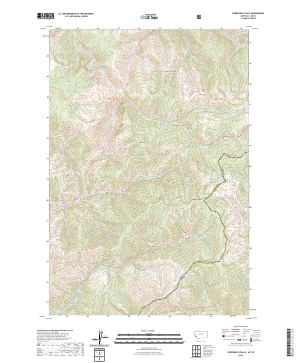 Overwhich Falls topographic map thumbnail