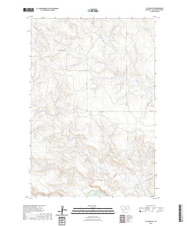 P K Ranch SE topographic map thumbnail